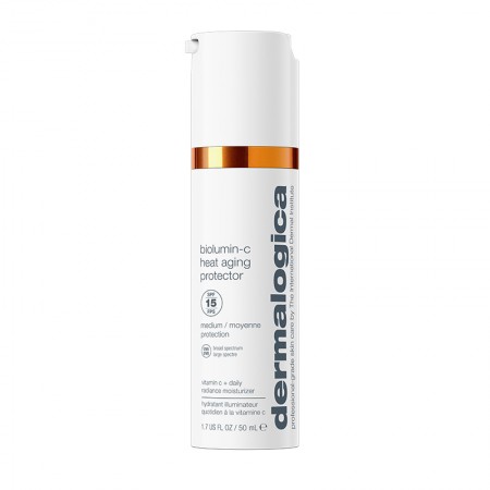 Dermalogica Biolumin-C Heat Aging Protector SPF50 travel - Захисний крем проти старіння шкіри SPF50 з вітаміном С міні-розмір, 15 мл